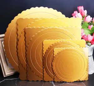 カスタマイズされた高品質の金箔ラミネートケーキボード紙ケーキ白い段ボールケーキデコレーショントレイ