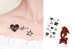Pegatinas de Tatuajes Temporales de Transferencia de Agua con Diseño de Moda, Impresión Duradera y Ecológica, Resistentes al Agua - Product Image 5