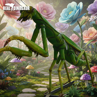 Mantodea artificial de animatronic, modelo de animal de tamaño real