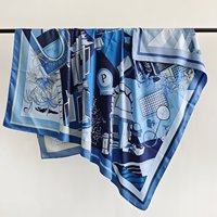 Châle carré léger en soie imprimée, grande écharpe pour femme, foulard pour femmes musulmanes 130*130cm, vente en gros WJ1013E