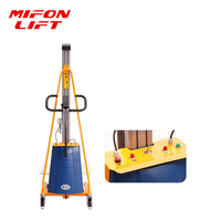 MIFONLIFT Mini gerbeur semi-électrique portable avec hauteur de levage de 1500 mm, 1700 mm, 2000 mm, capacité de 100 kg, 150 kg