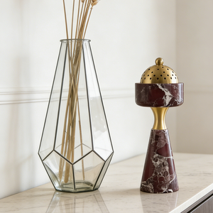 Bruciatore di Bakhoor in Travertino Naturale, Incensiere Arabo Mubkhar per Decorazione Casa e Hotel - Product Image 6