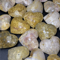 5-6cm gros cristal coeur coloré corail Jade coeur pour cadeaux guérison spirituelle décoration de la maison