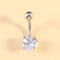 Chic Mode En Acier Inoxydable Piercing Bijoux Le Coeur Quatre Griffes Ventre Anneau Charme Ventre Crevaison Nombril Nail Corps Bijoux