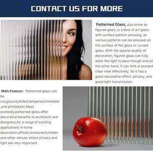 Verre Figuré et Décoré en Gros 4-8mm Transparent, Teinté, Mistelite, Flutelite, <span class=keywords><strong>Millenium</strong></span> pour Fenêtres et Portes – Vitrail - Product Image 2