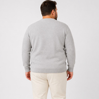 Herren Langarm-Rundhalspullover Strickpullover Einfach Lässig Übergrößen Plus Size Oversized Relaxed Fit 6XL 7XL