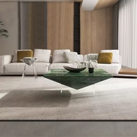 Table basse en marbre de luxe, meubles de salon, design de table centrale unique