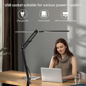 Lampe de table USB décorative, pliable et à intensité réglable, idéale pour le bureau et l'étude - Product Image 5
