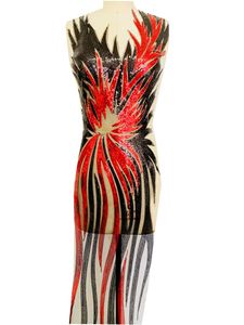 Vestido de fiesta con bordado de flores 3d, tela de encaje brillante con cuentas de lujo, <span class=keywords><strong>ropa</strong></span> de boda - Product Image 6