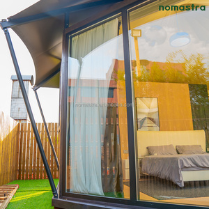 Nhôm Cửa Kính Cắm Trại Lều Thép Glamping Đơn Vị Cho Bãi Biển Và Đồi Khu Nghỉ Mát Modular Sinh Thái Khu Nghỉ Mát Lều Bền Vững Lodge Lều - Product Image 5