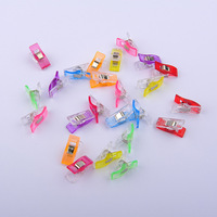 Clips de couture en plastique transparent aux couleurs vives, mini-pinces de fixation pour tissus, idéales pour les projets de couture, broderie et patchwork faits main – Vente chaude