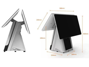 Diseño personalizado 15,6 \ "Dual Monitor pantalla táctil sistema POS conjunto completo con impresora de recibos para caja registradora - Product Image 5