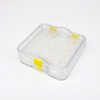 Boîte de rangement transparente de haute qualité en ABS/PET pour prothèses dentaires à dents simples, 2/6/20 compartiments, boîte à facettes dentaires