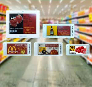 Etiquetas de precio digitales ESL de 3.5 pulgadas con tinta electrónica para soluciones de supermercado, etiquetas electrónicas BLE para estanterías de supermercados y tiendas electrónicas. - Product Image 1