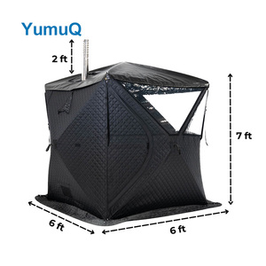 Tienda de Sauna Portátil YumuQ, Fácil de Instalar, <span class=keywords><strong>3</strong></span> Capas para Mantener el Calor, <span class=keywords><strong>Oxford</strong></span> Impermeable para Sauna Seca Familiar - Product Image 6