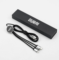 Câble de charge rapide 3-en-1 tressé coloré, compatible avec Type C pour smartphone, personnalisable avec logo, idéal comme cadeau - Vente Flash