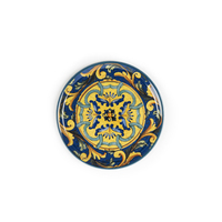 Ensemble de 6 assiettes à pizza modernes pour fêtes, compatibles lave-vaisselle et micro-ondes, en porcelaine Trinacria, 31 cm, multicolores, Excelsa