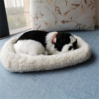 Jouet en peluche réaliste qui respire, chat en peluche, chien en peluche