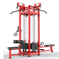Station de musculation multi-usages commerciale à 5 stations, équipement de fitness, jungle à quatre stations avec traction latérale/rangée/câble