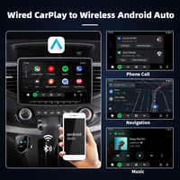EKIY Carplay Box Nuevo Adaptador Inalámbrico Inteligente 4 en 1 para Auto con Carplay, Android Auto y Airplay, Dongle USB para Auto