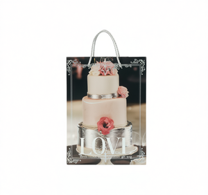 Sacchetto Regalo in Carta con Stampa a Caldo e Laser Argento per Torta di Compleanno e Feste - Product Image 1