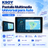 Ecran de voiture Android KSOY Universel 9 pouces 10.1 pouces Android 16 3 + 32G Autoradio Tableau de bord GPS Navigation Ecran tactile Voiture Stéréo