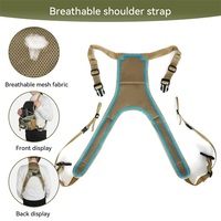 Harnais de poitrine personnalisé en polyester pour jumelles, avec fermeture éclair, portable, confortable, résistant à l'eau, étui pour jumelles, housse de pluie pour la chasse
