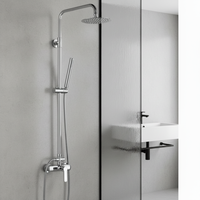 Ensemble de douche mural multifonctionnel Momali avec pommeau thermostatique en laiton et jet doux pour salle de bain