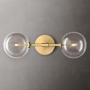 Moderne Luxuriöse Nordische Postmoderne Hotel-Wandleuchte Vintage Restaurierung Lange Glas-Hardware LED-Lichtquelle für Schlafzimmer - Product Image 5