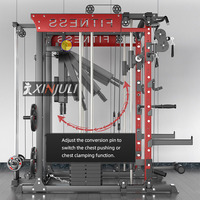 Station de Musculation Complète en Acier Smith, Appareil Multi-Fonction pour le Corps Entier, Poitrine et Bras