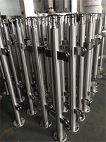 ZD Amovible En Acier Inoxydable Main Courante Balustrade D'escalier de Balustre Post