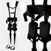 Siège exosquelette léger et réglable en aluminium aérospatial – Protection professionnelle pour les travailleurs en position debout – Compact et polyvalent pour