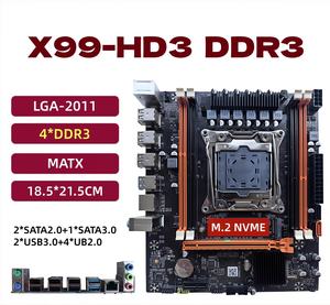 Yeni Yüksek Kaliteli X99 X79 Anakart Kiti LGA2011-3 Intel Xeon E3 E5 V2 V3 V4 Serisi SATA DDR3 DDR4 M.2 NVME USB3.0 Masaüstü 128GB - Product Image 4