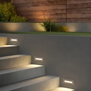 आधुनिक धँसी हुई एलईडी सीढ़ी स्टेप लाइट आउटडोर इनडोर दीवार लाइट फिक्स्चर
