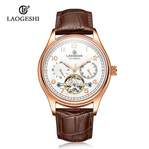 China Supplier OEM Own Logo Watch Custom Mens Watch Leather Personalized Mechanical automatic wristwatch