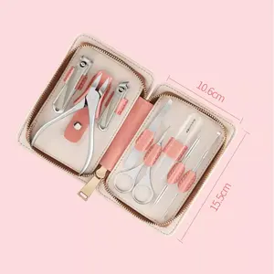 Suppliers Free Sample Customized mini Stainless Steel finger Nail Clipper File de care Manicure Kits & Pedicure Gift Set tools