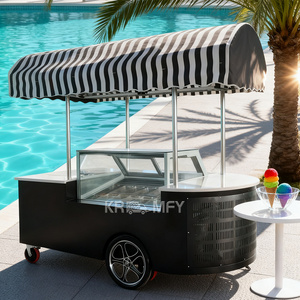 OEM Gasoline Food Truckice Cartfood Truck <b>Trailer</b> Mobile Kitchen Ice Cream Cart Tricycle - Product Image 2