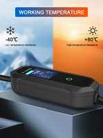 Chargeur EV portable NACS 11,5 kW 48 A, étanche IP65, câble de 5 m, écran LED de 2,8 pouces, Plug and Play, Tuya, pour une utilisation à domicile et en voyage
