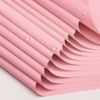Kertas Pembungkus Bunga Korea Style Tahan Air Matte Frosted Warna Solid untuk Perlengkapan Florist