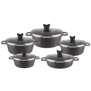 Ensemble de 10 ustensiles de cuisine antiadhésifs en aluminium moulé sous pression résistant à la chaleur avec design en briques, idéal pour la cuisine à domicile et la cuisine quotidienne - Product Image 5