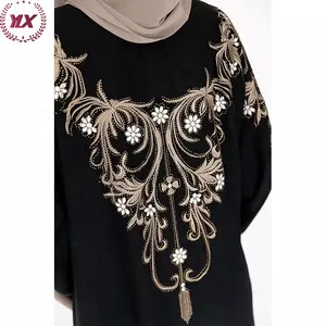 Muslimahclothingsupplierアバヤイスラム服ドバイアバヤヒジャブカフタンイスラム教徒の女性のドレスアラブの黒アバヤジャカルタイスラム教徒のドレス