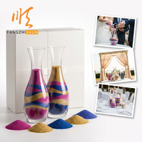 Sable coloré en vrac, sable aux couleurs vives pour la cérémonie de l'union des mariés et la décoration de fête