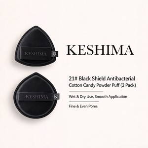 Juego de Esponjas de Maquillaje Negras, 2 Piezas, Forma de Triángulo y Lágrima, para Base de Maquillaje, Uso en Seco y Húmedo, con Estuche - Product Image 2