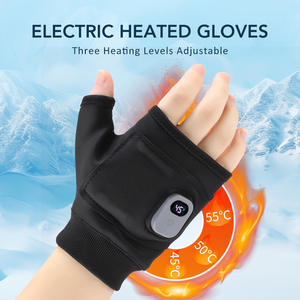 <b>USB</b> Rechargeable <b>Heated</b> Gloves Half-Finger Design Smart <b>Heating</b> Warm Gloves for Winter Outdoor Use - Product Image 5