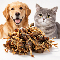 Friandises lyophilisées pour animaux de compagnie à base de cailles, ingrédient unique et sans additifs artificiels, collations croustillantes riches en protéines pour chats, chiens et chiots