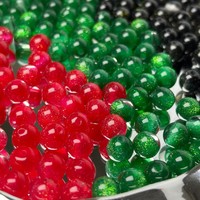 Perles rondes brillantes DIY 8/10/12/16 mm pour bracelets, chaînes de téléphone, accessoires de bijoux faits à la main, vente en gros