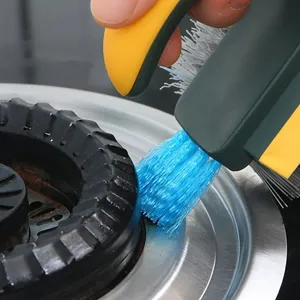 Brosse de nettoyage triangulaire en silicone polyvalente (1 ou 2 pièces) – Éponge durable multi-surfaces pour le nettoyage des coins morts, salle de bain et cuisine - Product Image 2