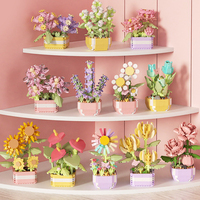 Mini jouets pour enfants, blocs de décoration pour la maison, fleurs en pot