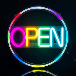 Enseigne néon LED ouverte personnalisable, lettres acryliques lumineuses flexibles et colorées pour décoration de magasin, entreprise ou festival - Product Image 2