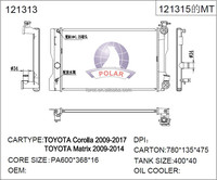 Radiateur de voiture en gros pour Toyota Corolla Matrix 2009-2014, radiateur 164100T041 164100T040 646943 CU13780 avec IATF 16949